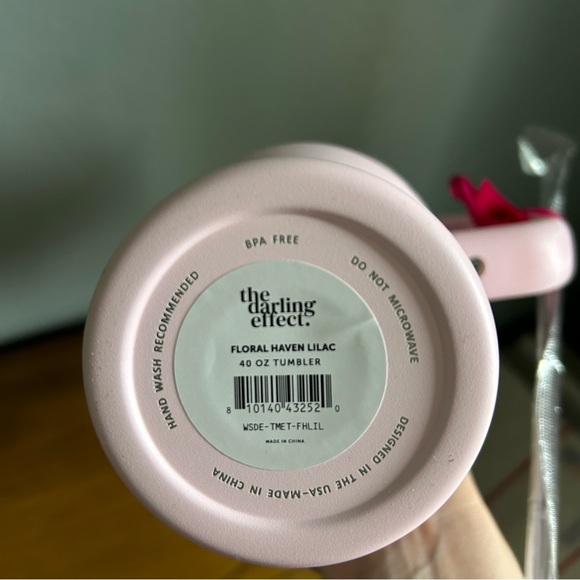 The Darling Effect 40 oz. Tumbler - Floral Haven Lilac NEW! - Picture 6 of 6
